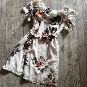 Floral White Dress